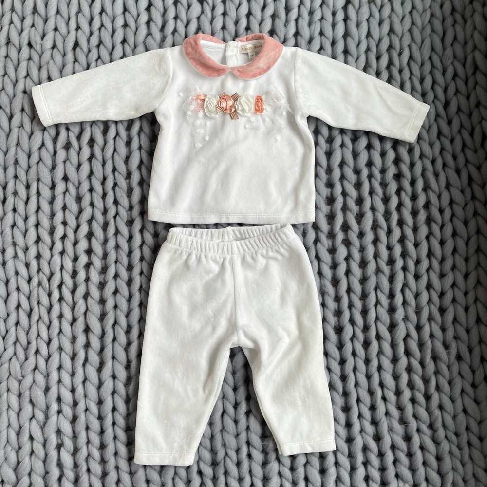Mintini velour matching set, 6m